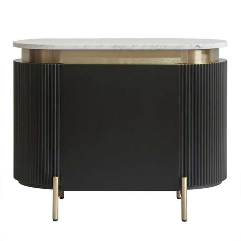 Demarco 76x60cm Bedside Table - Black