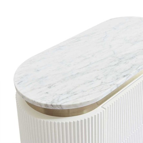 Demarco 76x60cm Bedside Table - White