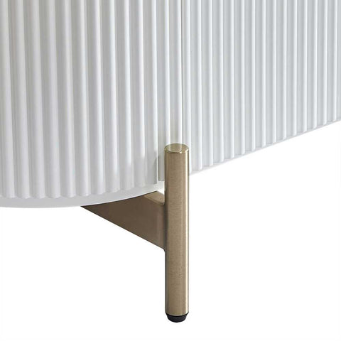Demarco 76x60cm Bedside Table - White