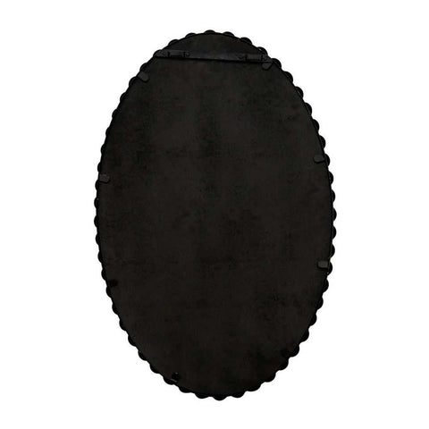 Esme 51x76cm Oval Wall Mirror - Black