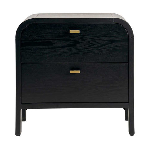 Chisholm 60x60cm Bedside Table - Black