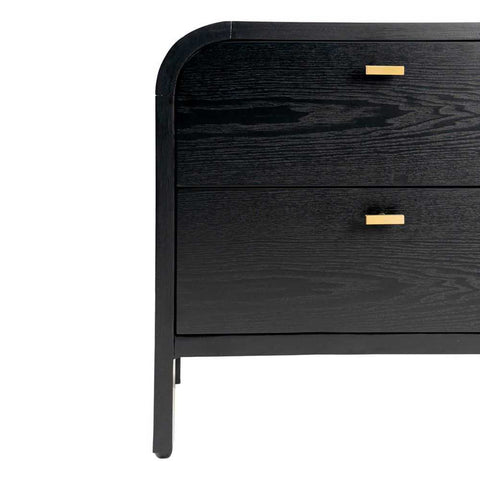 Chisholm 60x60cm Bedside Table - Black