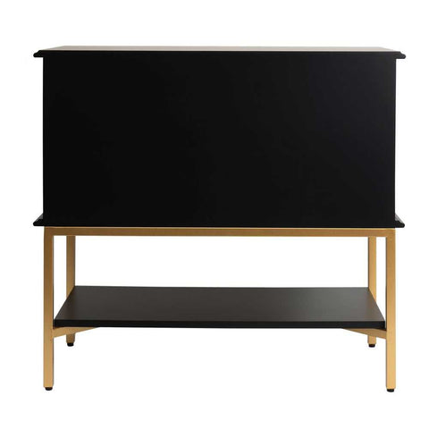 Aimee 76x70cm Bedside Table - Black
