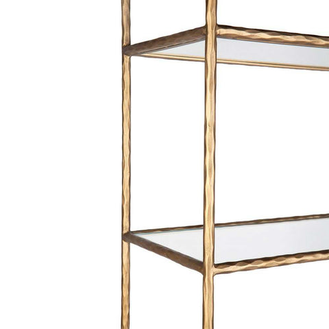 Heston 100x200cm Shelving Unit - Brass
