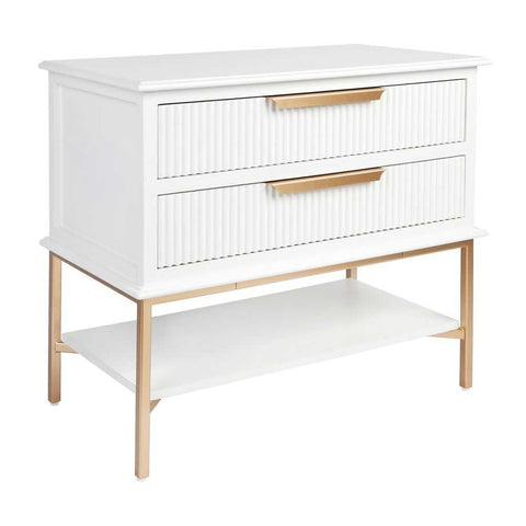 Aimee 76x70cm Bedside Table - White