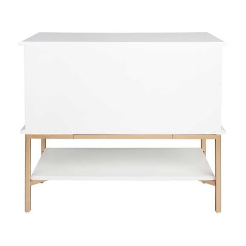 Aimee 76x70cm Bedside Table - White