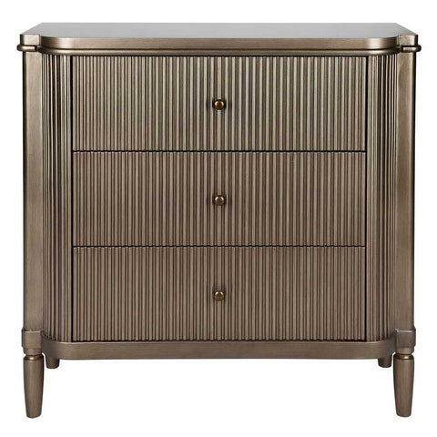 Arielle 96cm 3 Drawer Chest - Antique Gold