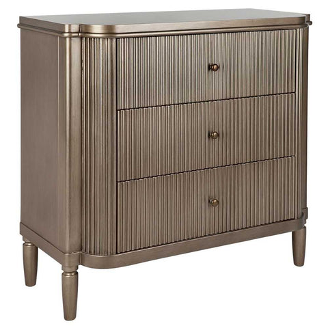 Arielle 96cm 3 Drawer Chest - Antique Gold