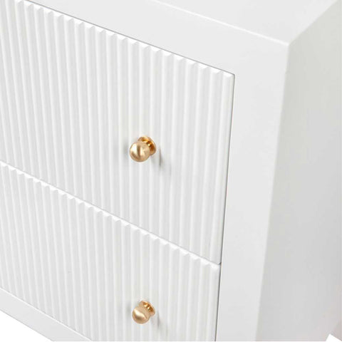 Ariana 50x65cm Bedside Table - White