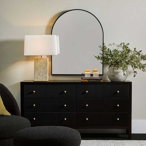 Ariana 160cm 6 Drawer Chest - Black