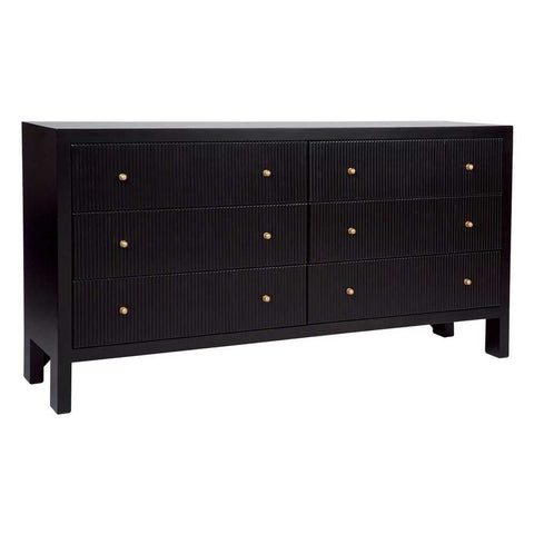 Ariana 160cm 6 Drawer Chest - Black