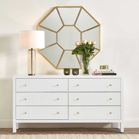 Ariana 160cm 6 Drawer Chest - White