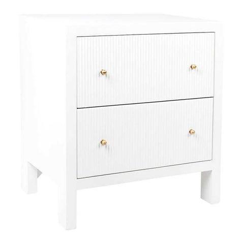Ariana 67x76cm Bedside Table - White