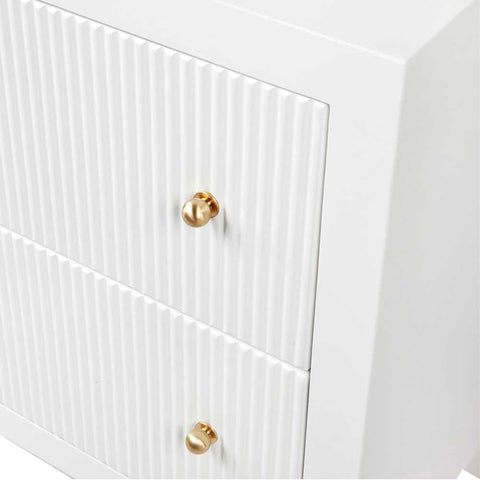 Ariana 67x76cm Bedside Table - White