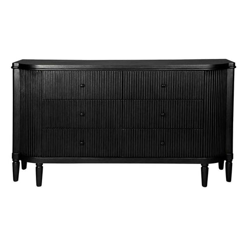 Arielle 160cm 6 Drawer Chest - Black