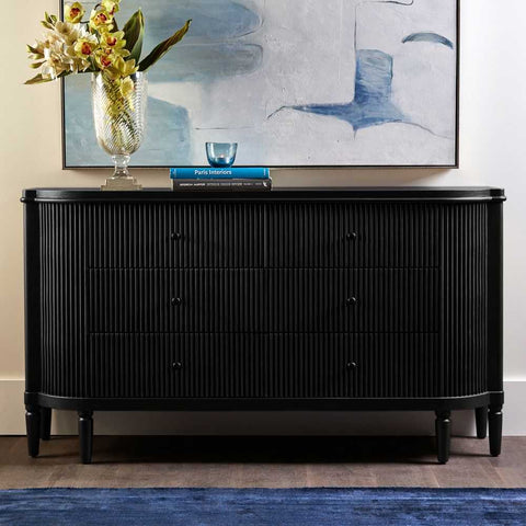 Arielle 160cm 6 Drawer Chest - Black