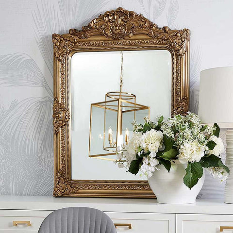 Elizabeth 90.5x120.5cm Wall Mirror - Antique Gold