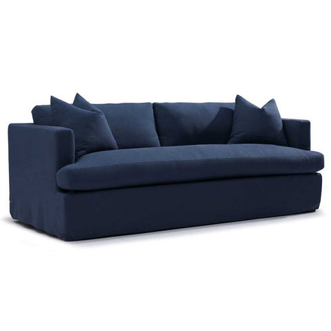 Birkshire 3 Seater Slip Cover Sofa - Navy Linen - OUTLET NSW