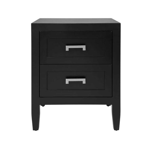 Soloman 50x65cm Bedside Table - Black