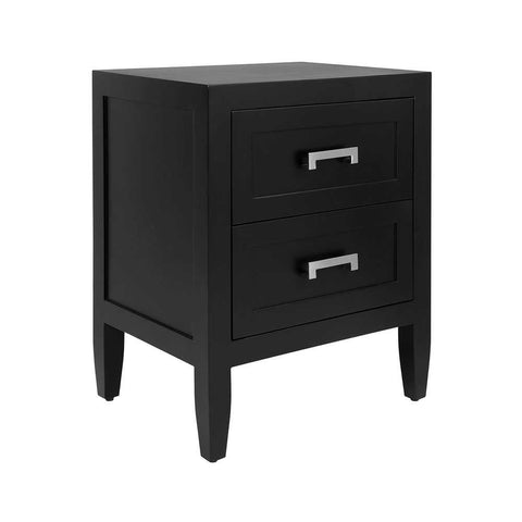 Soloman 50x65cm Bedside Table - Black