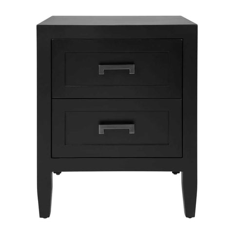Soloman 50x65cm Bedside Table - Black