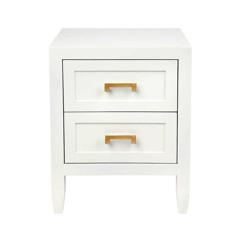 Soloman 50x65cm Bedside Table - White