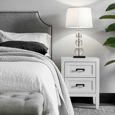 Soloman 50x65cm Bedside Table - White