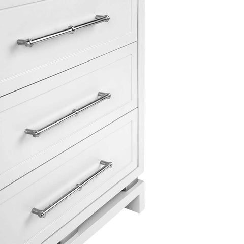 Pearl 60x66cm Bedside Table - Large White - OUTLET NSW