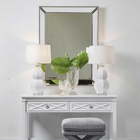 Zeta 90x120cm Wall Mirror - Antique Silver