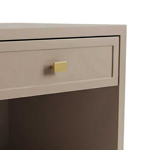 Logan 50x65cm Bedside Table - Taupe
