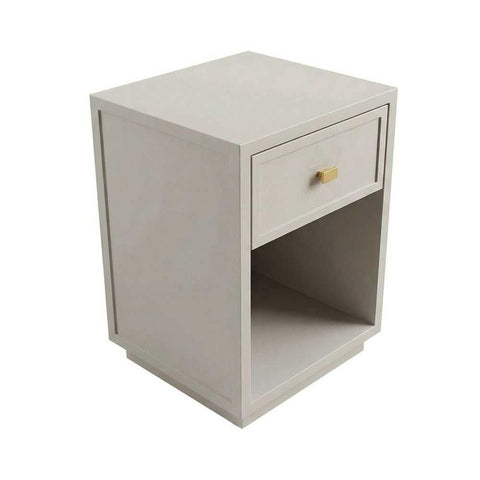 Logan 40x60cm Bedside Table - Grey