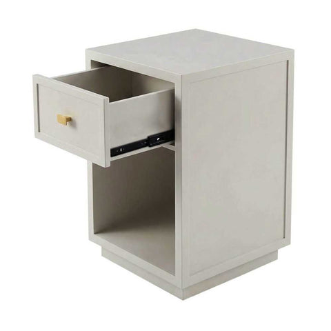 Logan 40x60cm Bedside Table - Grey