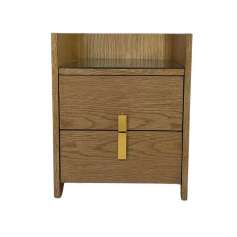 Valerie 40x50cm Bedside Table - Petite Natural Oak - OUTLET NSW