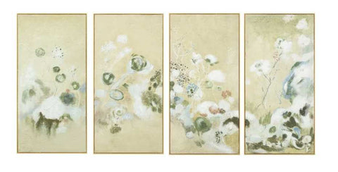 Trailing Garden Set of Four Canvas Paintings - Canvas Paintings, Oils, Prints, Wall Art - Eleganté