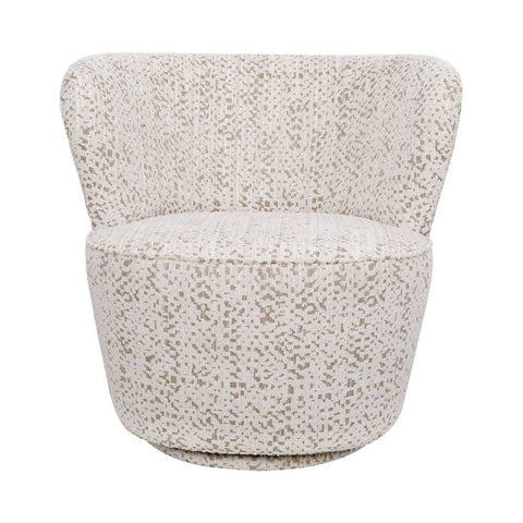 Alberta Swivel Chair - Oyster Jacquard - Occasional Chairs - Eleganté