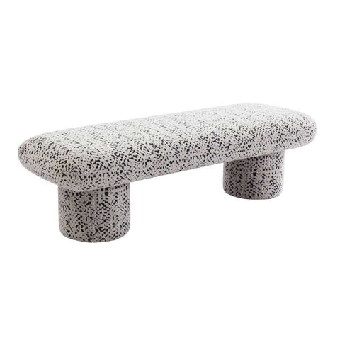 Eleanor Bench Ottoman - Charcoal Jacquard - Ottomans and Stools - Eleganté