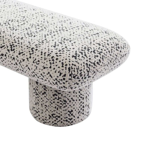 Eleanor Bench Ottoman - Charcoal Jacquard - Ottomans and Stools - Eleganté