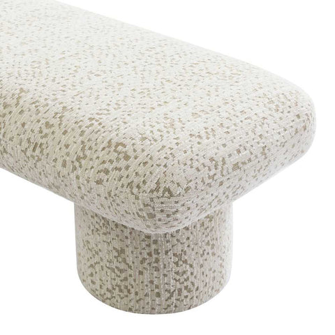 Eleanor Bench Ottoman - Oyster Jacquard - Ottomans and Stools - Eleganté