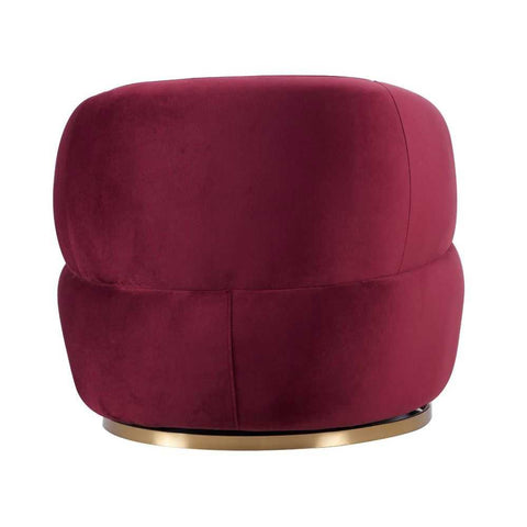 Tubby Swivel Arm Chair - Mulberry Velvet - Occasional Chairs - Eleganté