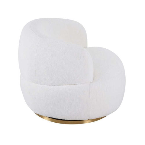 Tubby Swivel Arm Chair - Ecru - Occasional Chairs - Eleganté