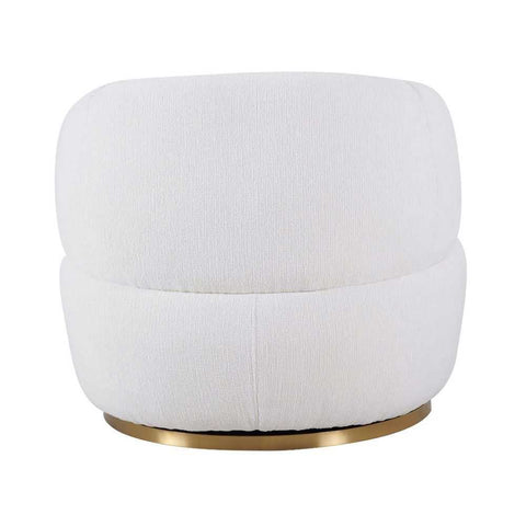 Tubby Swivel Arm Chair - Ecru - Occasional Chairs - Eleganté
