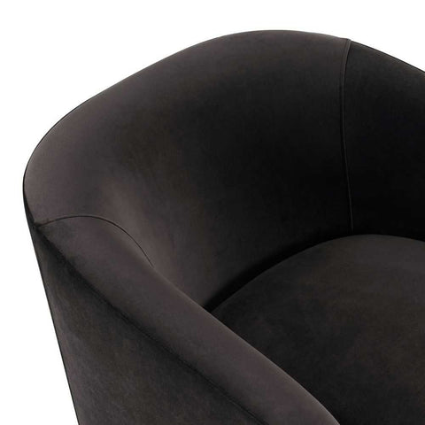 Bellevue Swivel Arm Chair - Slate Grey Velvet - Occasional Chairs - Eleganté