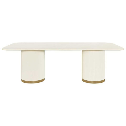 Eli Rectangular Dining Table - 2.4m Ivory - Dining Tables - Eleganté