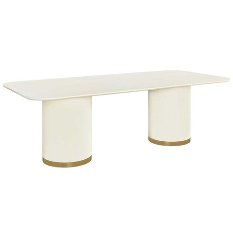Eli Rectangular Dining Table - 2.4m Ivory - Dining Tables - Eleganté
