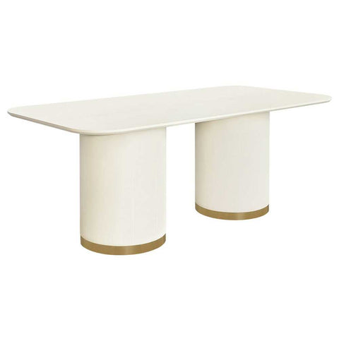 Eli Rectangular Dining Table - 2m Ivory - Dining Tables - Eleganté