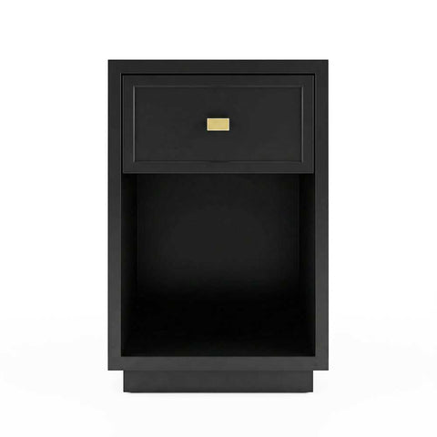 Logan 40x60cm Bedside Table - Black - Bedside Tables - Eleganté