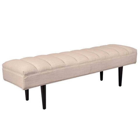 Central Park Bench Ottoman - Fawn Linen - Ottomans and Stools - Eleganté
