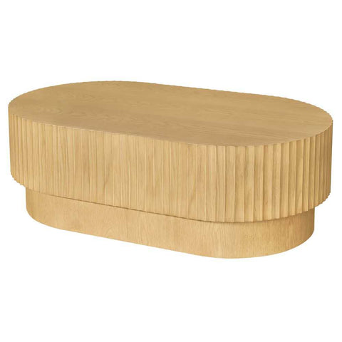 Avery Oval Coffee Table - Natural Oak - Coffee Tables - Eleganté