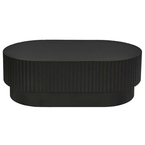 Avery Oval Coffee Table - Black - Coffee Tables - Eleganté