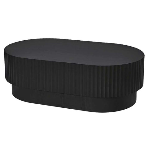 Avery Oval Coffee Table - Black - Coffee Tables - Eleganté